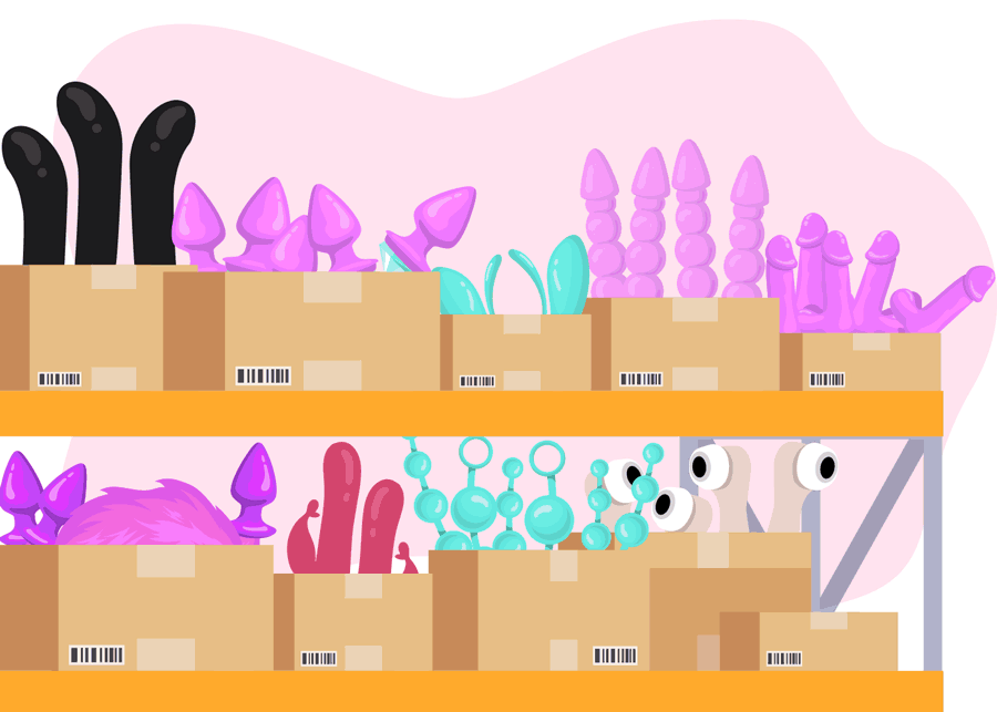 Sklad s vibračníky je nadupaný k prasknutí Sklad s vibračníky je nadupaný k prasknutí