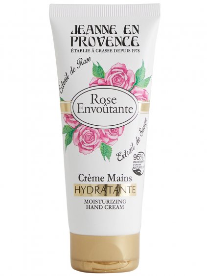 Hydratační krém na ruce Jeanne en Provence Rose Envoûtante  růže, 75 ml