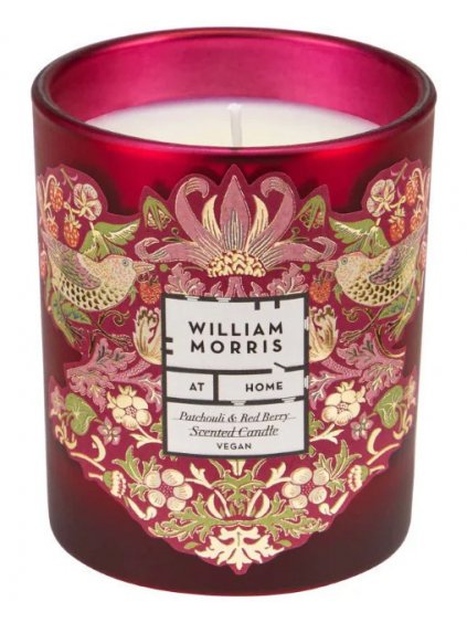 Vonná svíčka William Morris At Home Patchouli & Red Berry  pačuli a červené bobule, 180 g