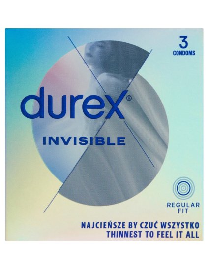 Ztenčené kondomy Durex Invisible  3 ks