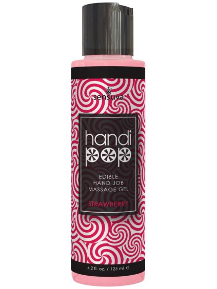 Masturbační gel na hand job Sensuva HandiPop Strawberry  125 ml