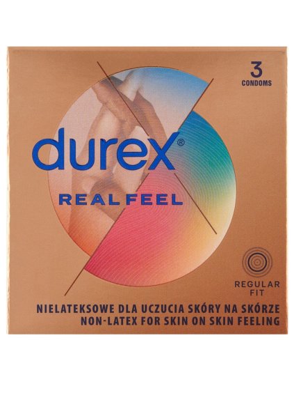 Kondomy bez latexu Durex Real Feel  3 ks