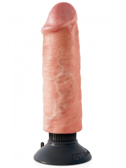 Tvarovatelný vibrátor s odnímatelnou přísavkou King Cock 6"  20 cm