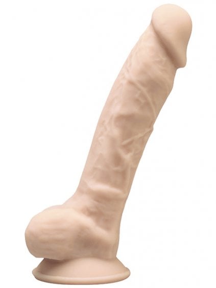 Realistické dildo z paměťového silikonu SILEXD 7" Model 1  17,5 cm