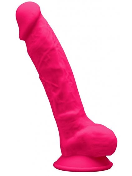 Realistické dildo z paměťového silikonu SILEXD 7" Model 1  růžové