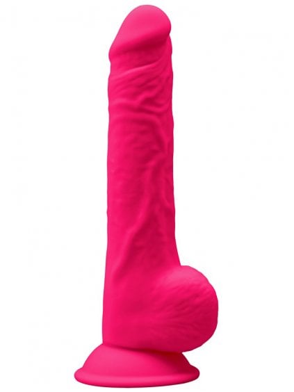 Realistické dildo z paměťového silikonu SILEXD 9,5" Model 1  růžové