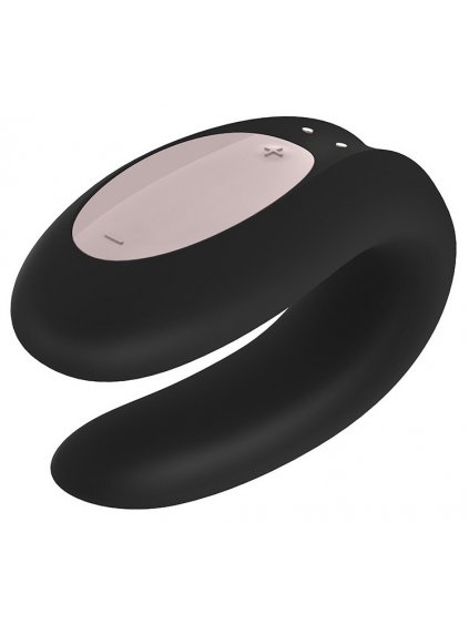 Párový vibrátor Satisfyer Double Joy  černý – ovládaný mobilem