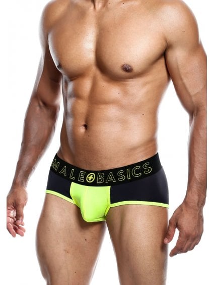 Pánské slipy MaleBasics Neon Brief Yellow