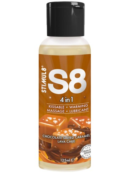 Lubrikační a masážní gel S8 4-in-1 Chocolate Salted Caramel Lava Cake  125 ml