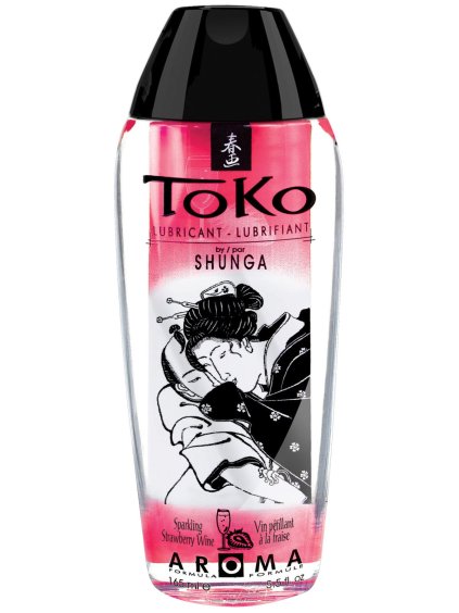 Ochucený lubrikační gel Shunga Toko Aroma Sparkling Strawberry Wine  165 ml