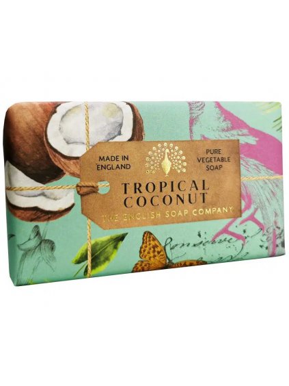 Luxusní tuhé mýdlo English Soap Company Tropical Coconut  kokos, 190 g