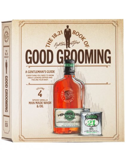 Kosmetická sada pro muže 18.21 Good Grooming Volume 4 Spiced Vanilla  kořeněná vanilka, 2 ks