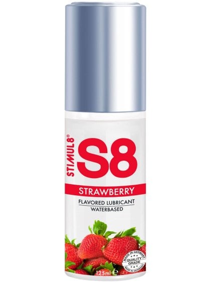 Ochucený lubrikační gel S8 Strawberry  jahoda, 125 ml