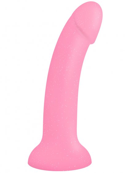 Silikonové dildo s přísavkou a třpytkami Dildolls Glitzy