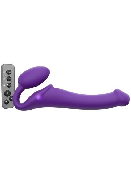 Tvarovatelný samodržící vibrační strapon Strap-On-Me Purple  (velikost M)