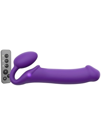 Tvarovatelný samodržící vibrační strapon Strap-On-Me Purple  (velikost XL)