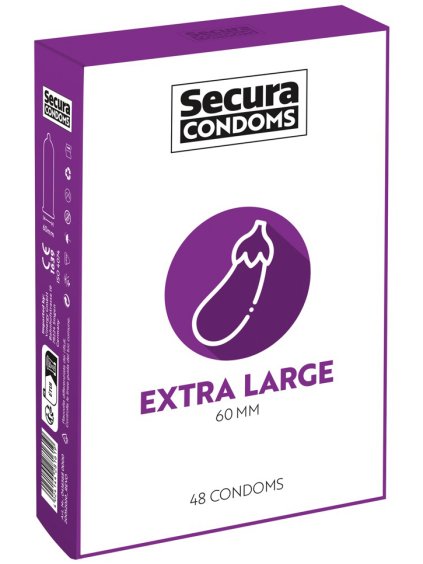 Extra velké kondomy Secura Extra Large  48 ks