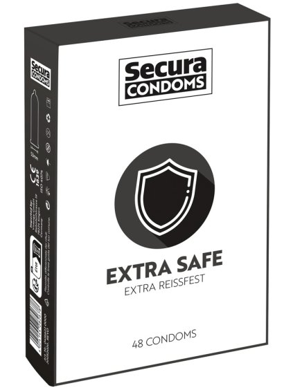 Zesílené kondomy Secura Extra Safe  48 ks