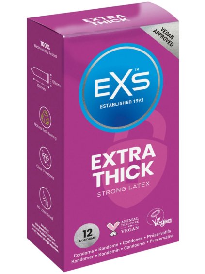 Zesílené kondomy EXS Extra Thick  12 ks