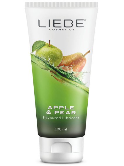 Ochucený vodní lubrikační gel Liebe Apple & Pear  100 ml